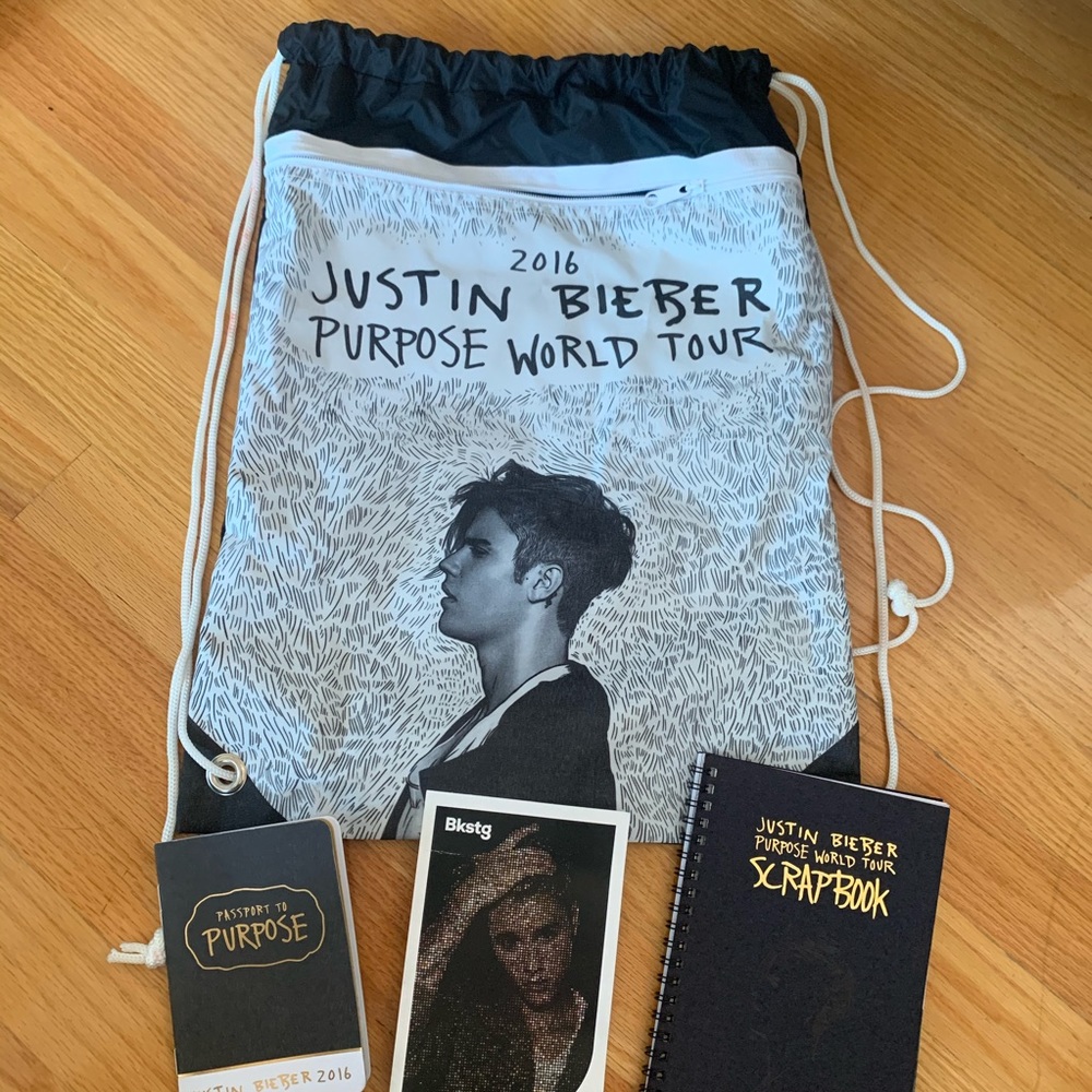 Justin Bieber Purpose World Tour Drawstring Bag